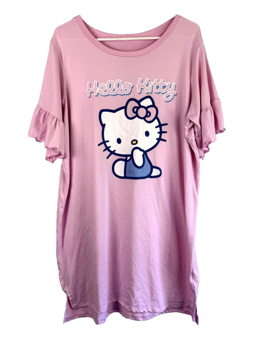 Sanrio Hello Kitty Pajamas Nightgown Sleepwear Sleep Shirt Graphic Pink Size XL